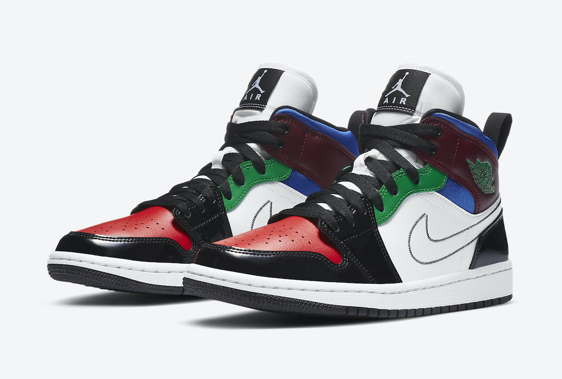 Giày Nike Wmns Air Jordan 1 Mid SE 'Multicolor' DB5454-001 - Ảnh 12