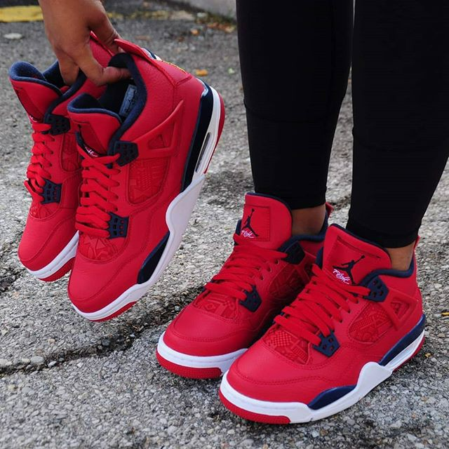 Giày Nike Air Jordan 4 Retro GS 'FIBA' 408452-617 - Ảnh 3