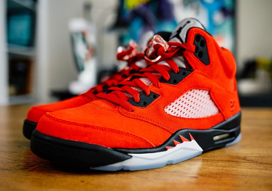 Giày Nike Air Jordan 5 Retro 'Raging Bull' 2021 DD0587-600 - Ảnh 5