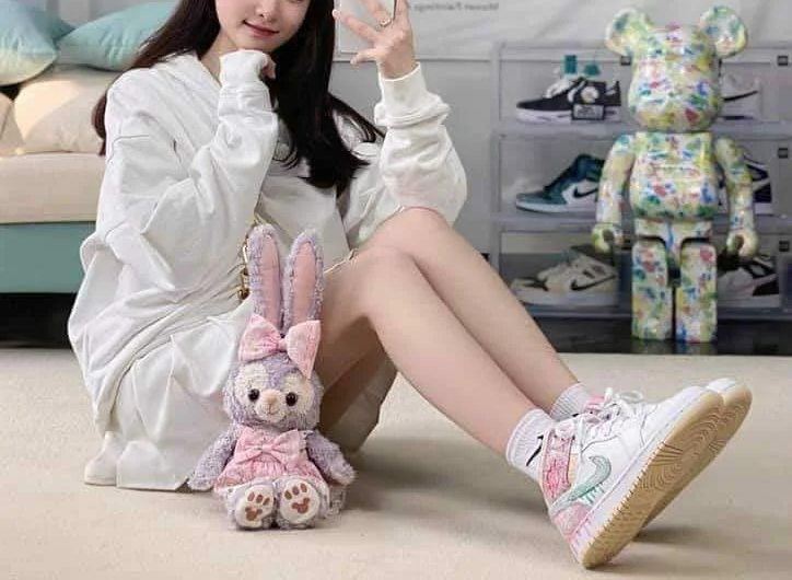 Giày Nike Air Jordan 1 Mid SE GS 'Paint Drip' DD1666-100 - Ảnh 11