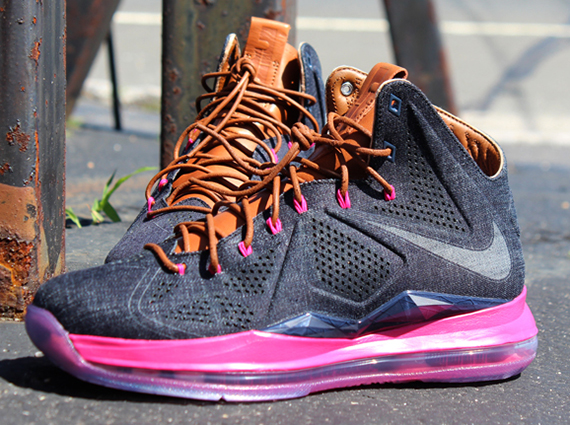 Giày Nike LeBron 10 EXT Denim QS 'Denim' 597806-400 - Ảnh 2