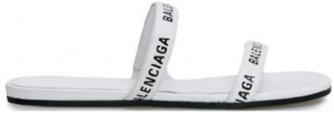 Dep Balenciaga Round Flat Slippers Sandals 'White' 694999-WCAE1-9010