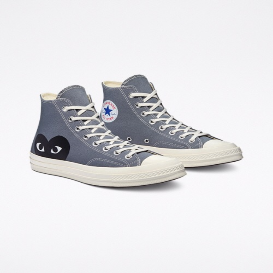 Giày Converse Comme des Garçons PLAY x Chuck 70 High 'Steel Gray' 171847C - Ảnh 6