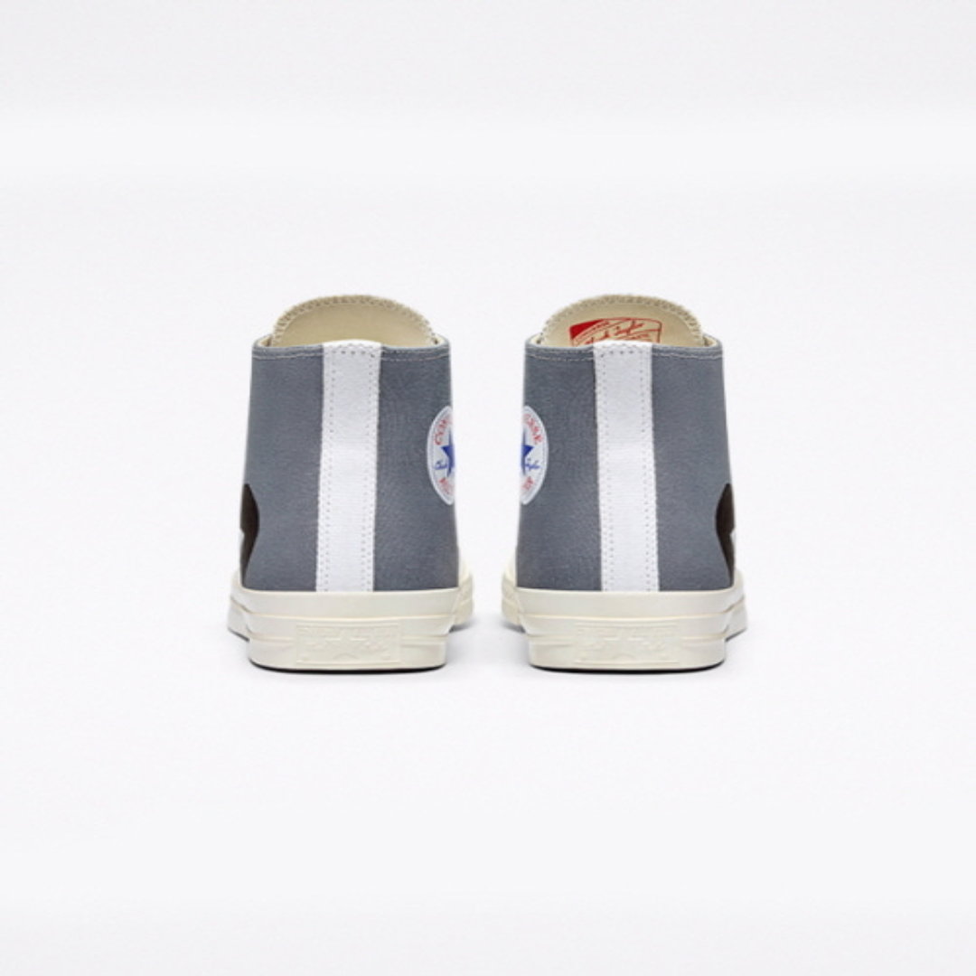 Giày Converse Comme des Garçons PLAY x Chuck 70 High 'Steel Gray' 171847C - Ảnh 7