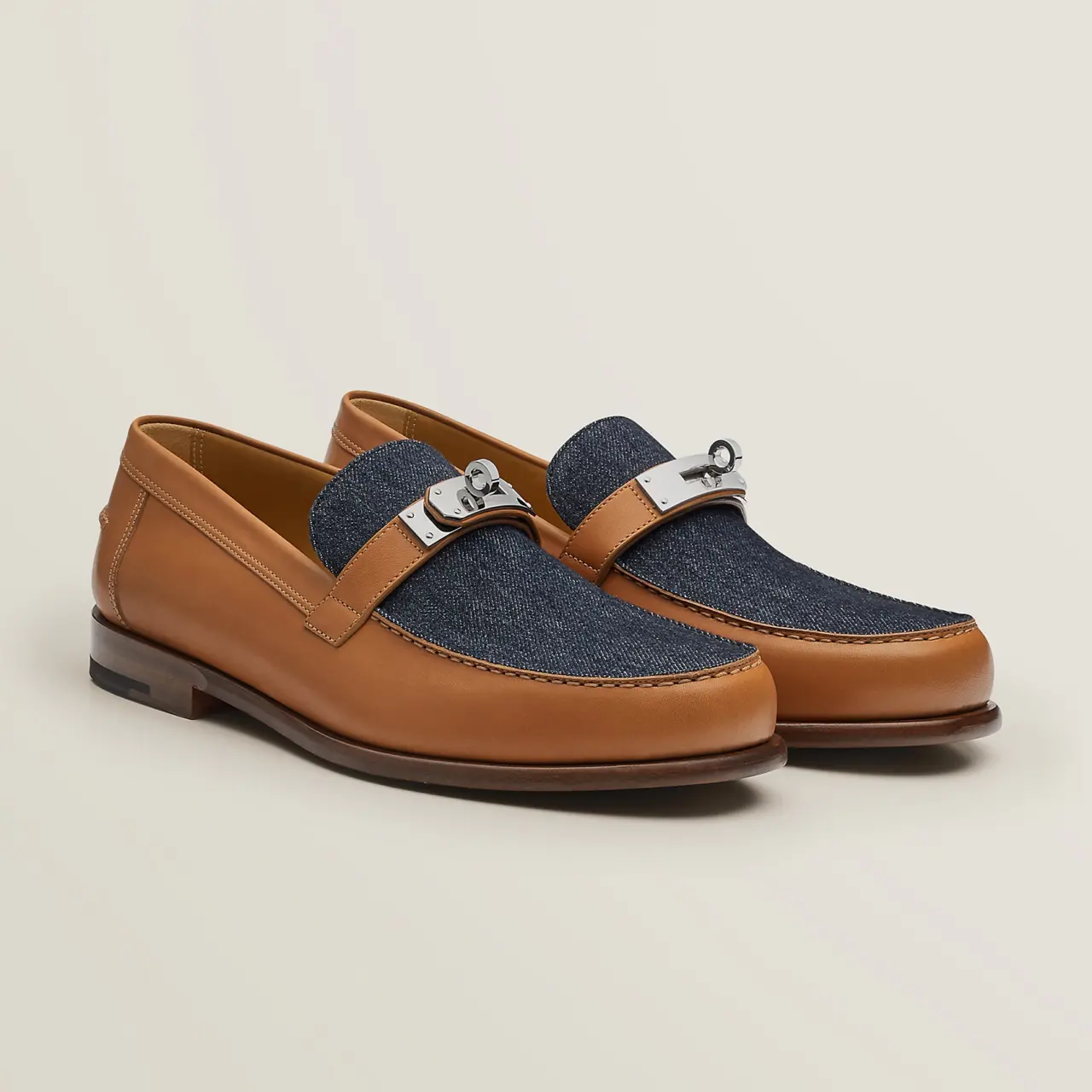 Alternative view of Giày Hermes Destin Loafer 'Brown Denim' H221972ZANB410