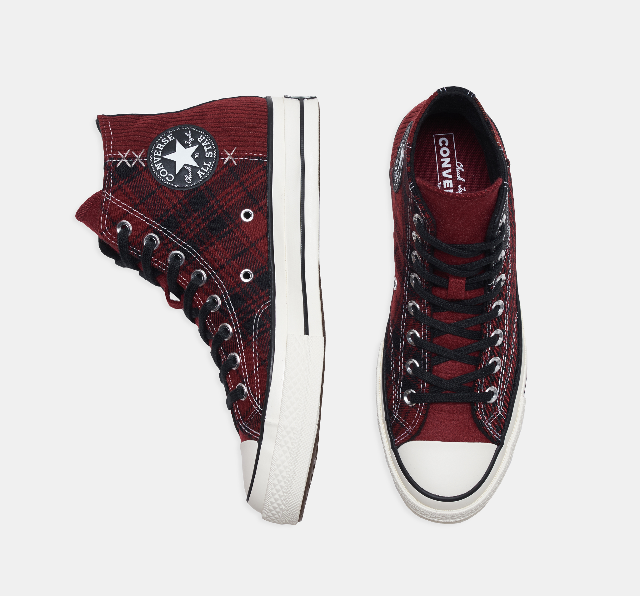 Giay Converse Chuck 70 Engineered Plaid Team Red 170617
