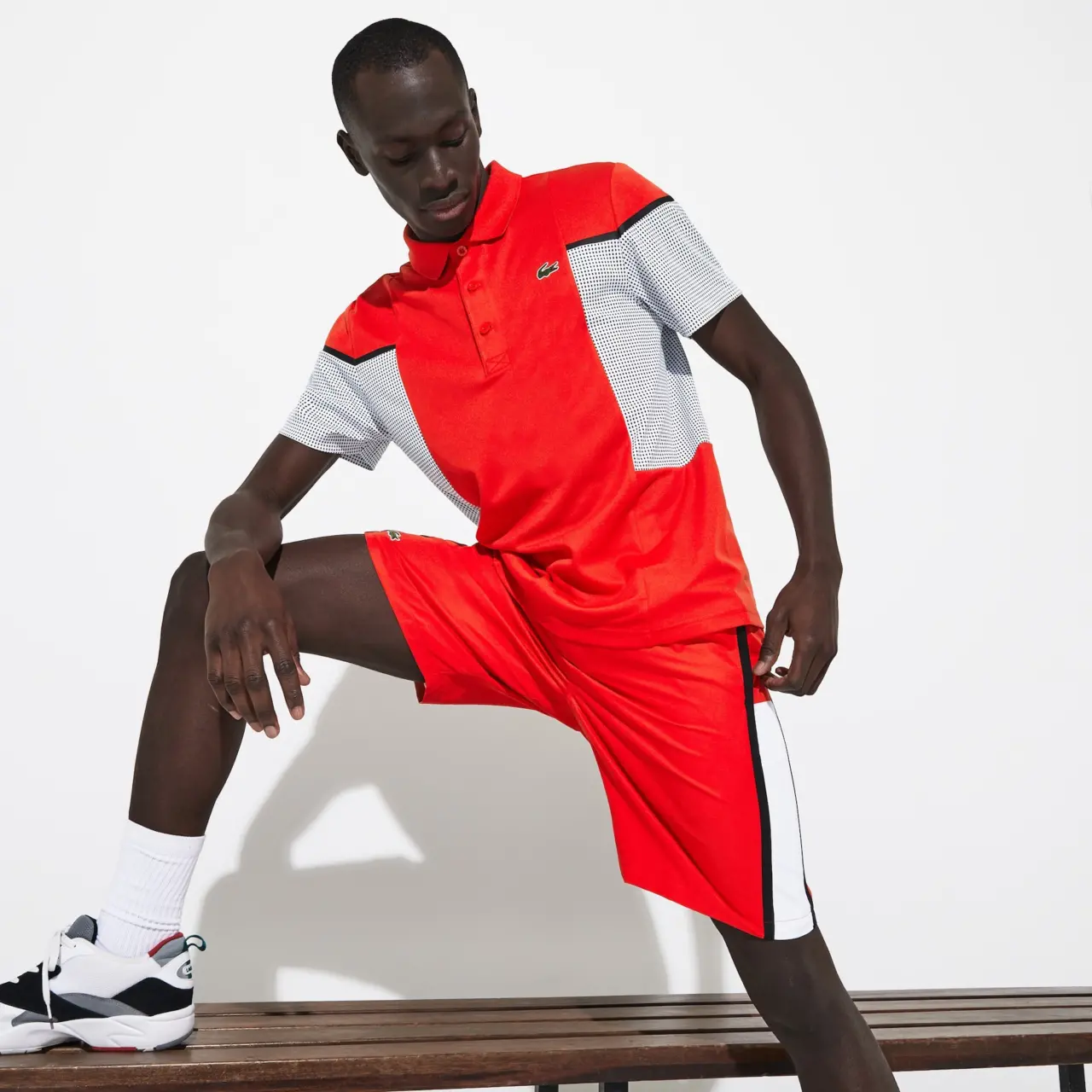 Alternative view of Áo Lacoste Polo SPORT Panel Tennis Red DH4754-51-RHD