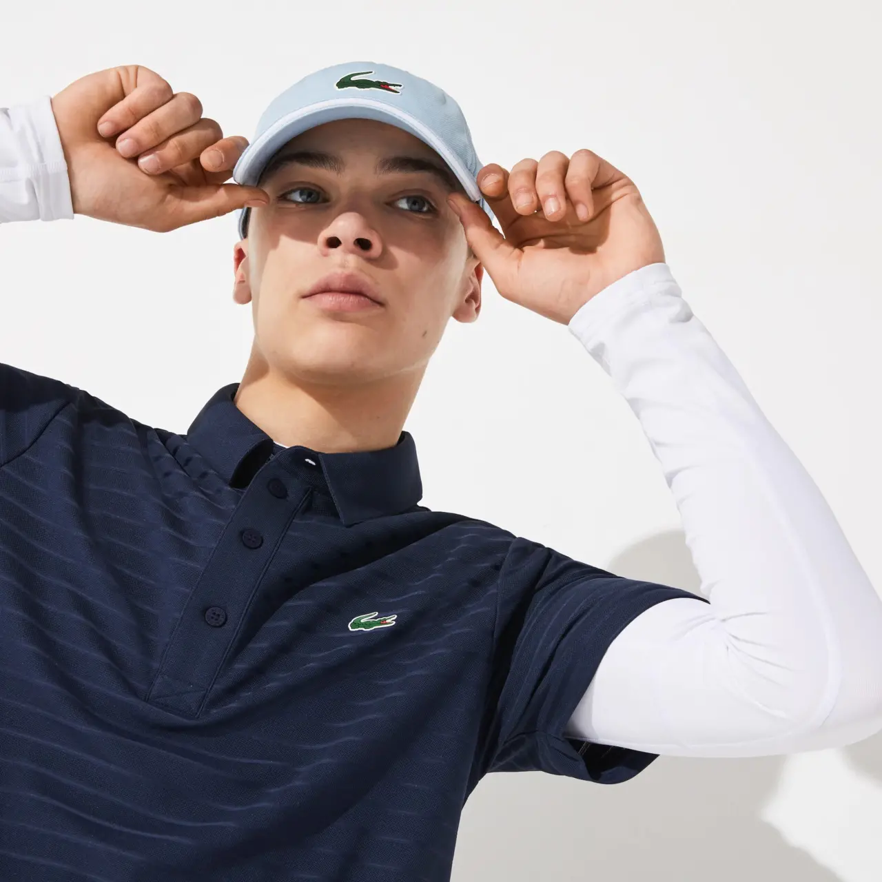 Alternative view of Áo Lacoste Polo SPORT Golf Striped Navy Blue DH8132-51-166