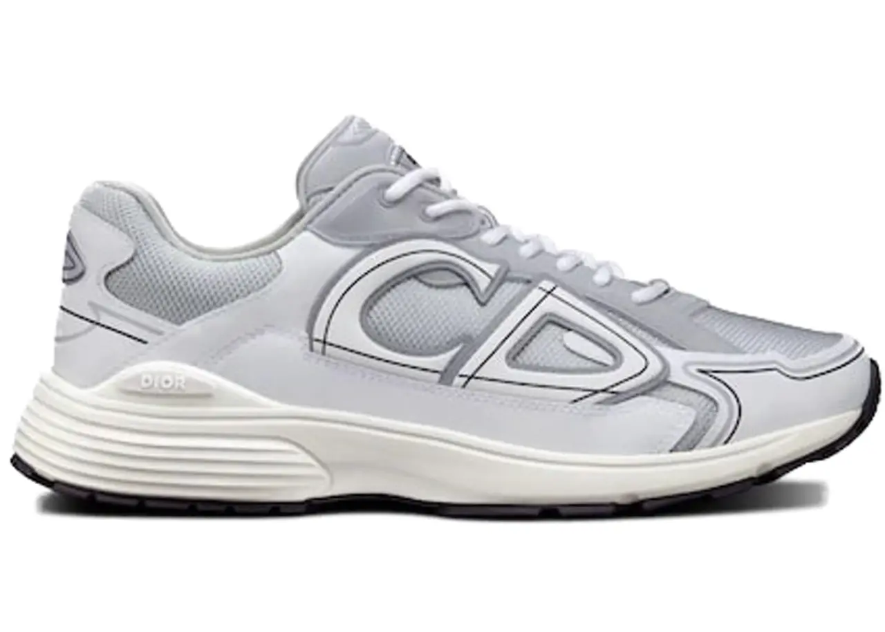 Giày Dior B30 Sneaker Gray Mesh and White Technical Fabric 3SN279ZLZ-H860