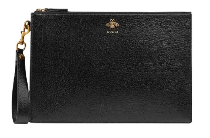 Túi Gucci Animalier Leather Pouch 'Black' 523684-DJ20T-1000
