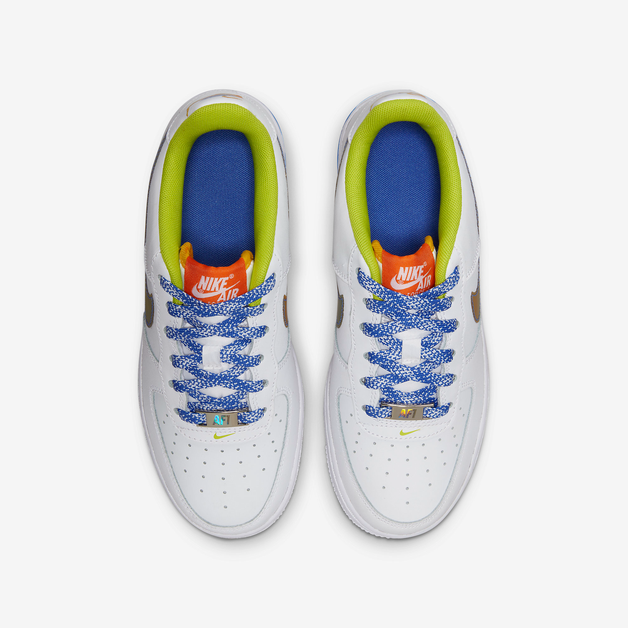 Giày Nike Air Force 1 Low GS Iridescent Swoosh DQ7767-100 - Ảnh 3