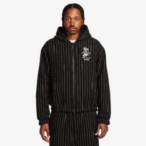 Ao Nike x Stussy Striped Wool Jacket 'Black' DR4023-010