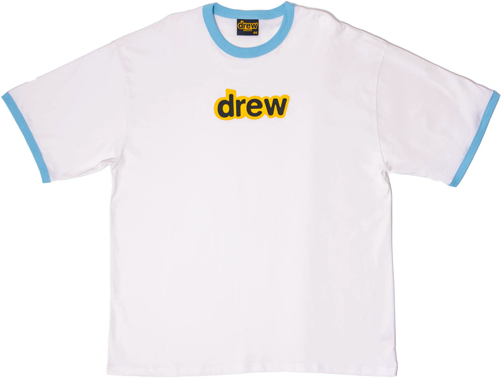 Áo Drew House Oversized Secret SS Ringer Tee White Sea Blue