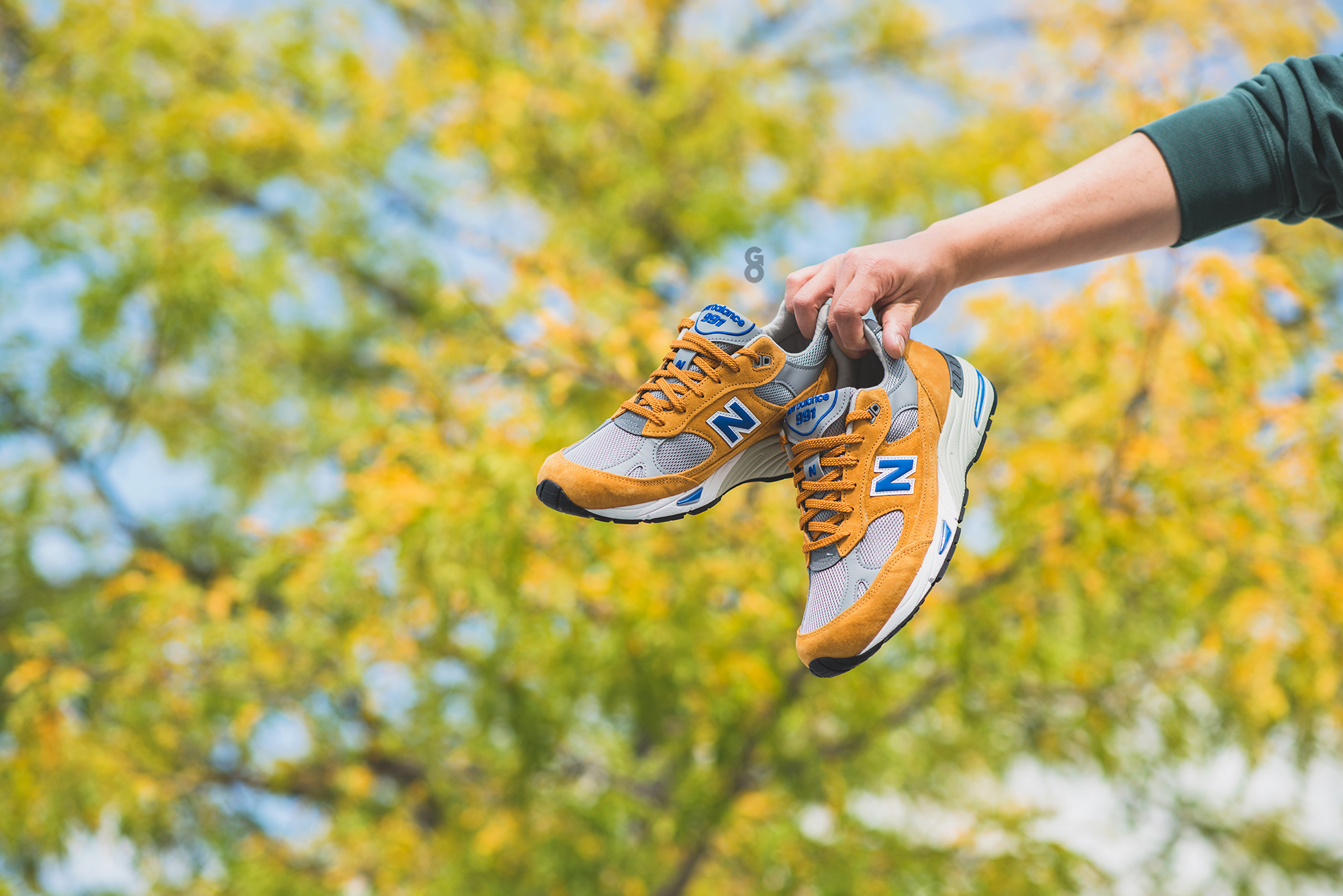 Giày New Balance 991 Made In England 'Yellow Blue' M991YBG - Ảnh 5