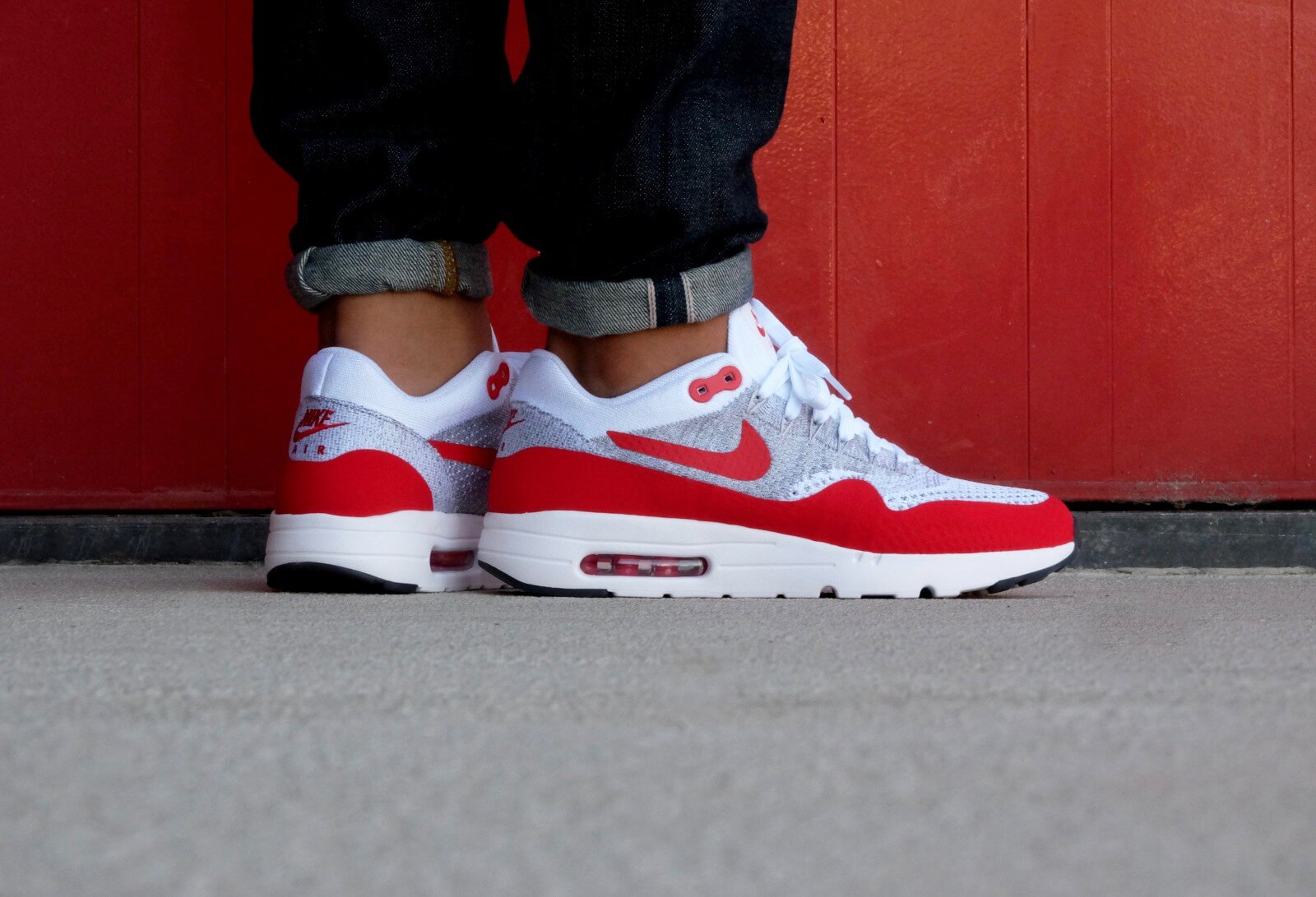 Giày Nike Air Max 1 Ultra Flyknit 'White University Red' 843384-101 - Ảnh 6