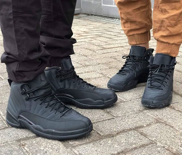 Giày Nike Air Jordan 12 Retro Winterized GS 'Triple Black' BQ6852-001 - Ảnh 4