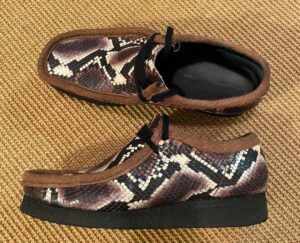 Giay Clarks Wallabee x Aime Leon Dore 'Snakeskin Brown' 261-55405