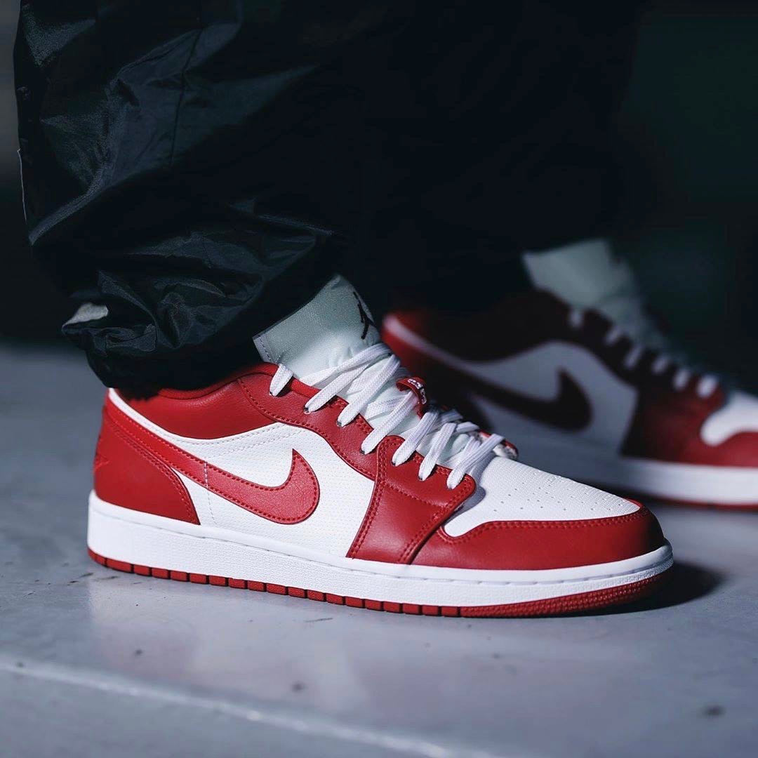 Giày Nike Air Jordan 1 Low 'Gym Red White' 553558-611 - Ảnh 2