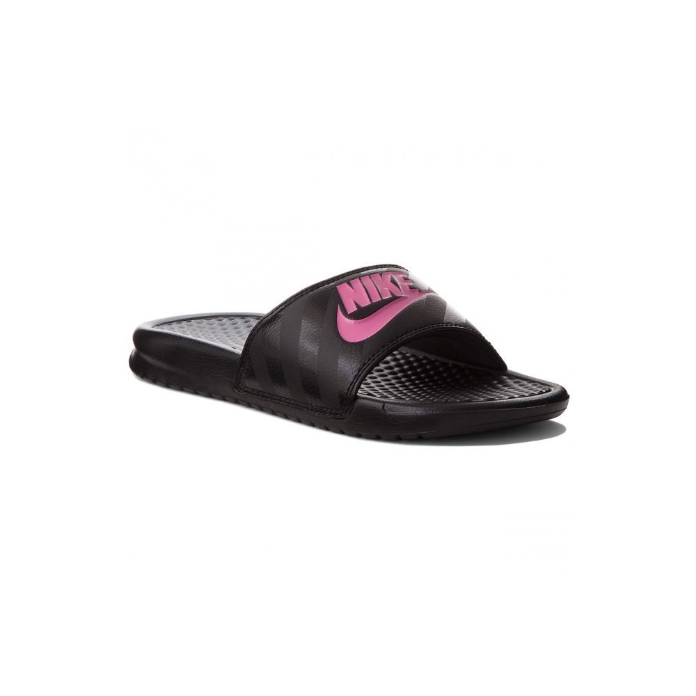 Dép Nike Wmns Benassi JDI 'Black Vivid Pink' 343881-061 - Ảnh 2