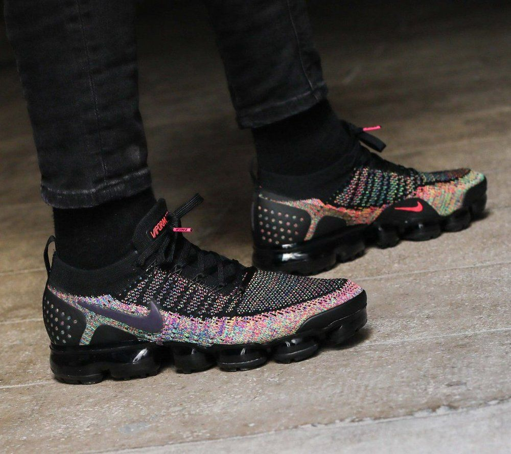 Giày Nike Wmns Air VaporMax Flyknit 2 'Black Multicolor' 942843-015 - Ảnh 2