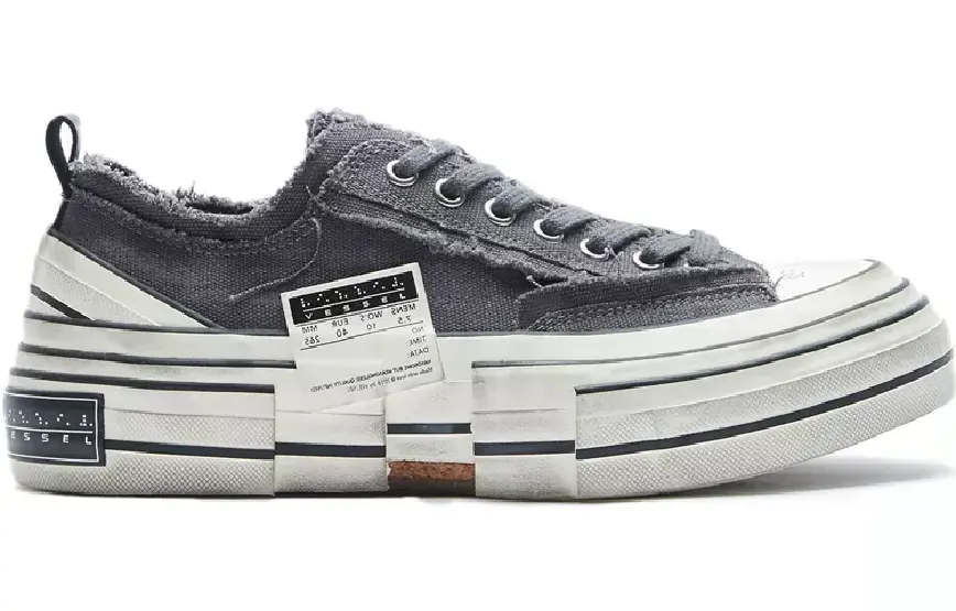 Giày xVESSEL GOP Lows Iron Grey Deconstructed Canvas F21X012G