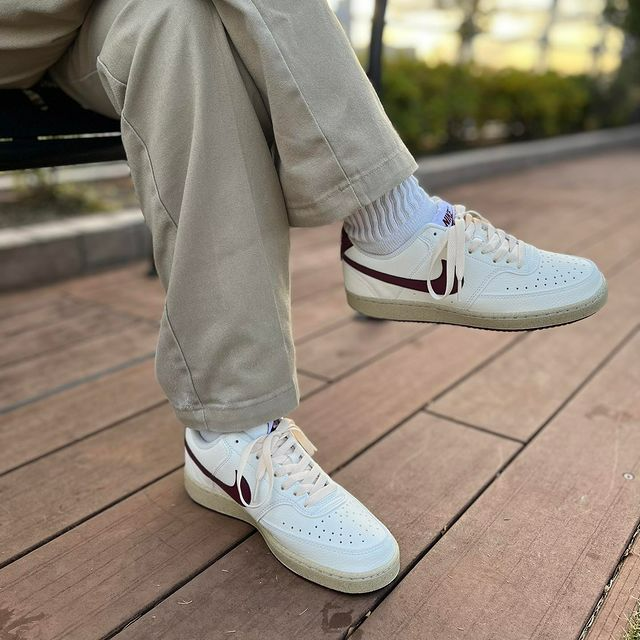 Giày Nike Court Vision Low Next Nature 'Sail Dark Beetroot' FB8942-133 - Ảnh 2