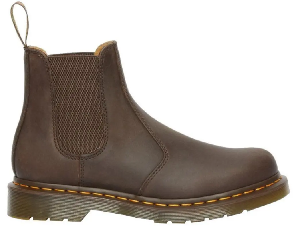 Giày Dr Martens 2976 Yellow Stitch Crazy Horse Leather Chelsea Boots 27486201