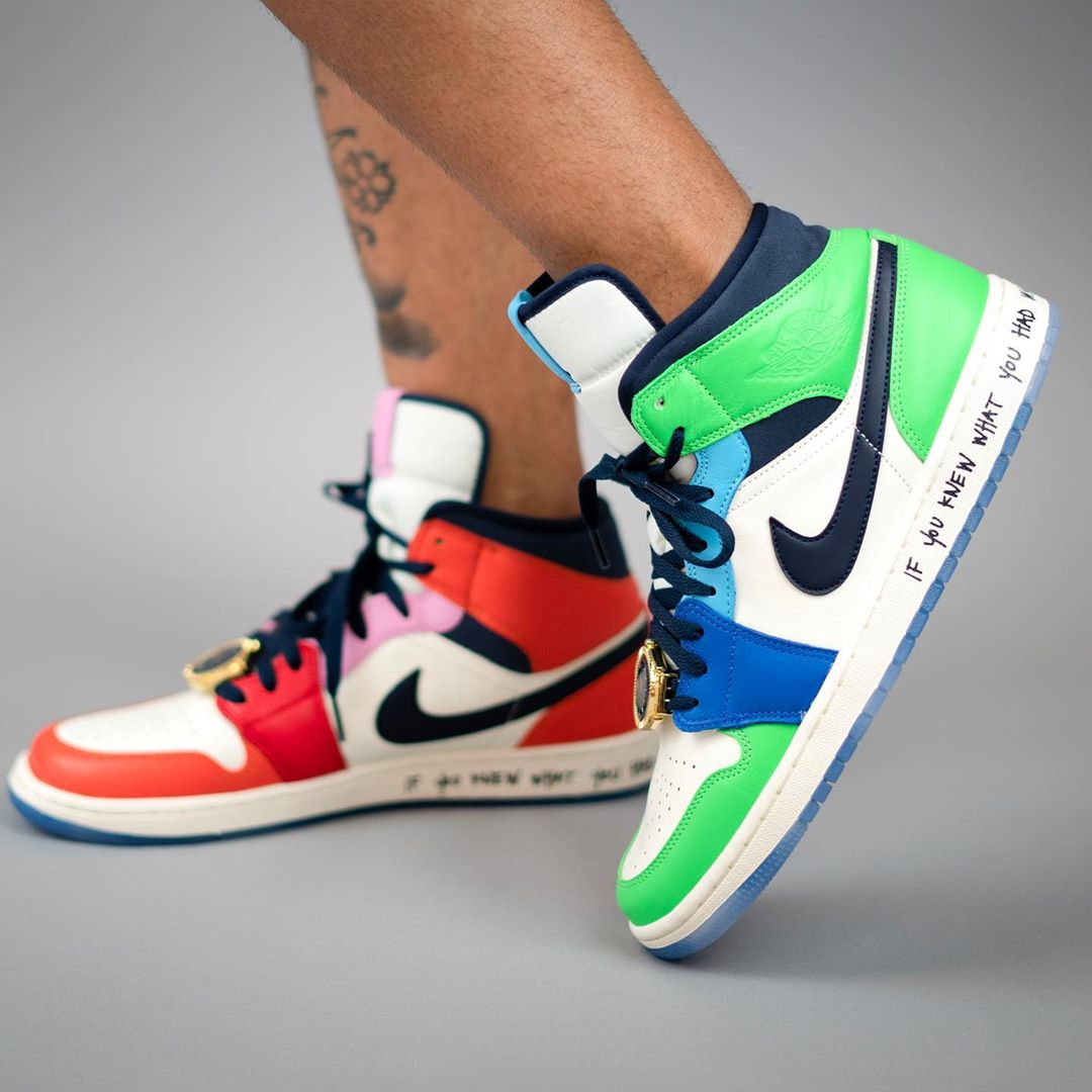 Giày Nike Melody Ehsani x Wmns Air Jordan 1 Mid 'Fearless' CQ7629-100 - Ảnh 2