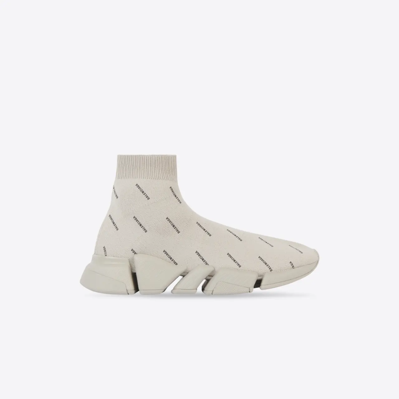 Alternative view of Giày Balenciaga Speed Trainer 2.0 All Over Logo Beige 617239W2DBO9910