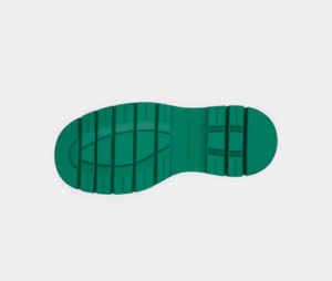 Alternative view of Giày Bottega Veneta Tire Ankle Chelsea Boot 'Black Acid Turquoise' 630281VBS501489