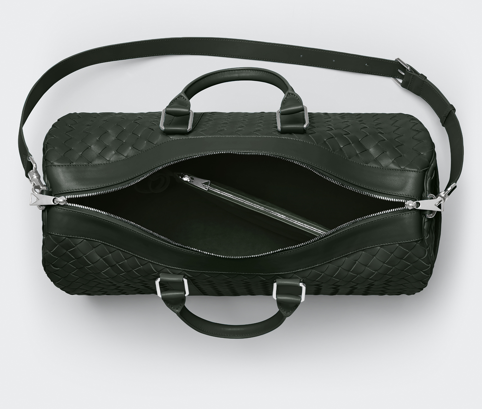 Tui Bottega Veneta Medium Intrecciato Duffle 'Dark Green' 650066V2E413009