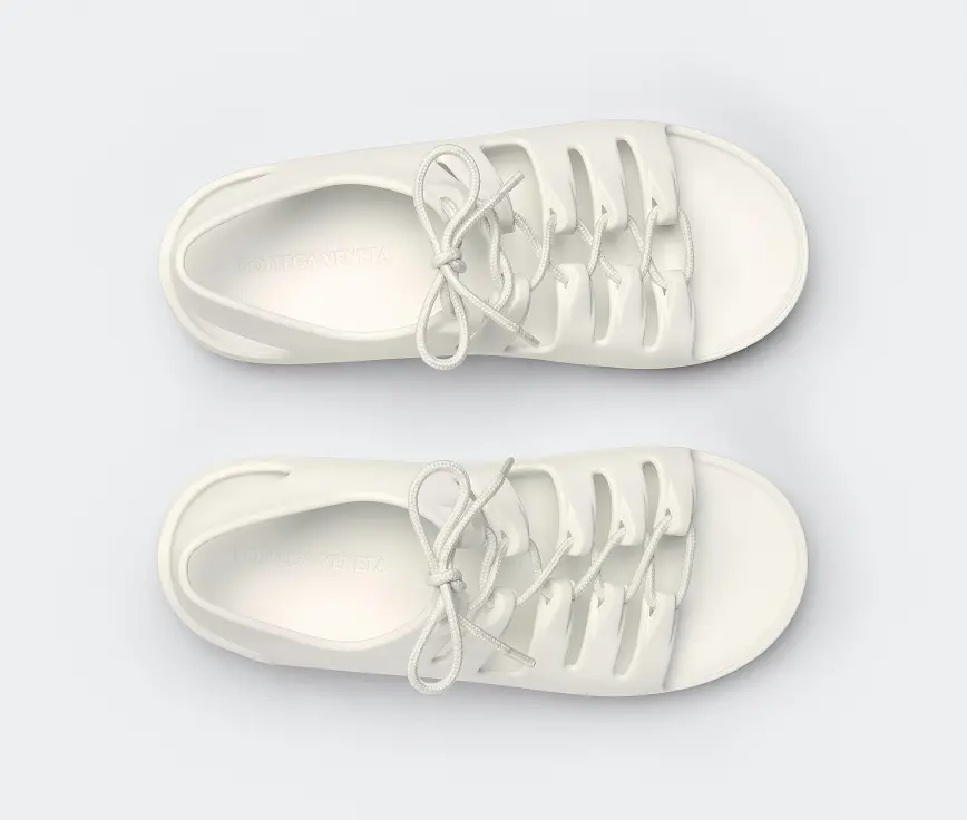 Alternative view of Dép Bottega Veneta Jelly 'Chalk' 692006V11T09083