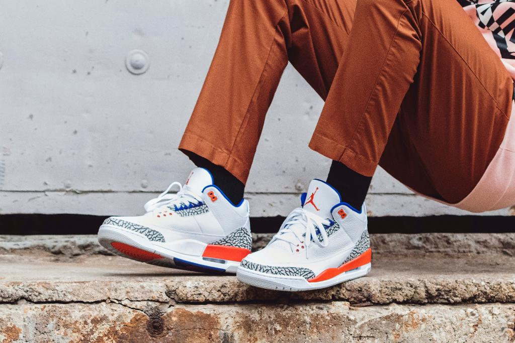 Giày Nike Air Jordan 3 Retro GS 'Knicks' 398614-148 - Ảnh 3
