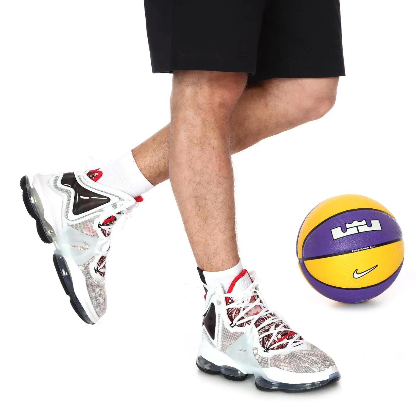 Giày Nike LeBron 19 Para Hombre 'White Red' CZ0203-101 - Ảnh 3