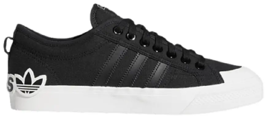 Giày Adidas Nizza 'Oversize Heel Logo Core Black Gum' EF5713