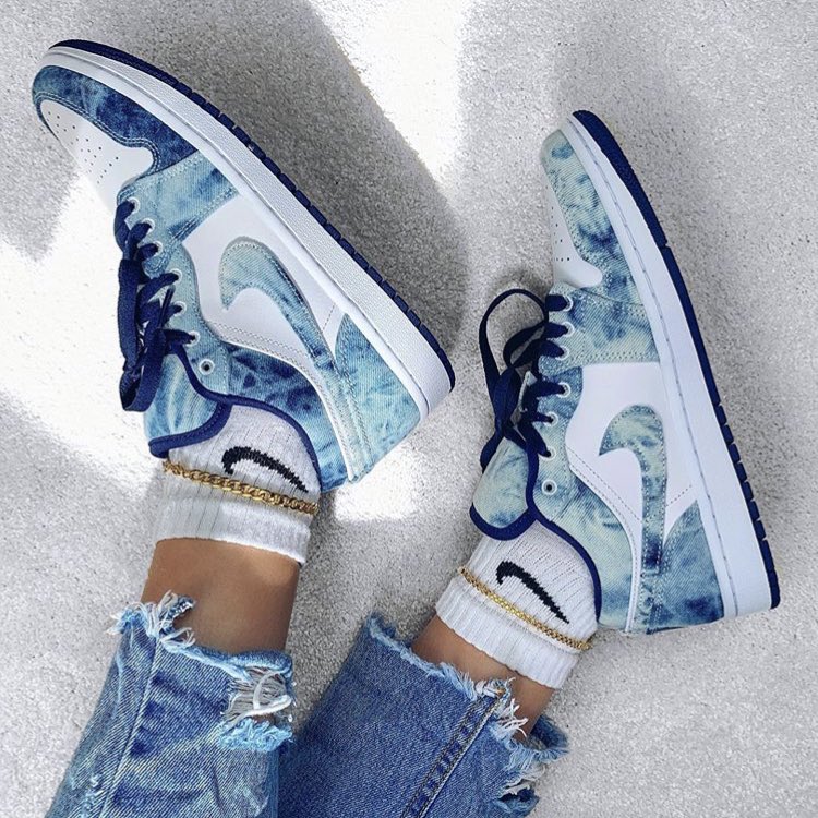 Giày Nike Air Jordan 1 Low SE 'Washed Denim' CZ8455-100 - Ảnh 2