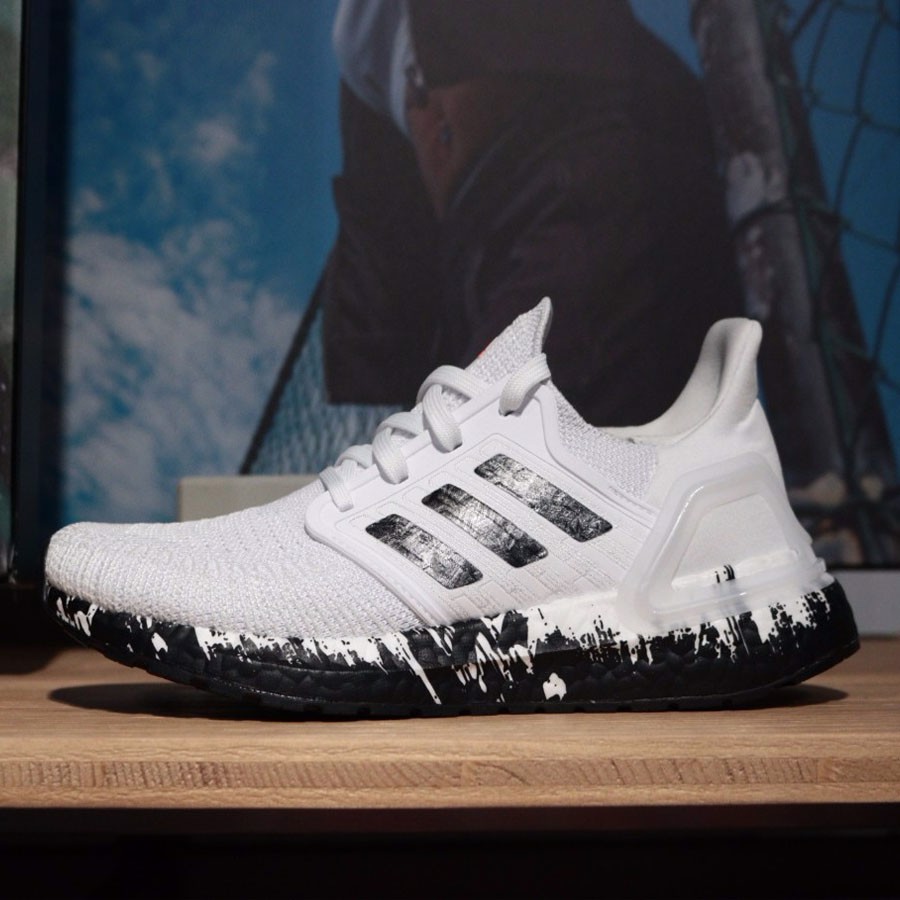 Giày Adidas Wmns UltraBoost 20 'Paint Splatter White Black' EG1370 - Ảnh 4