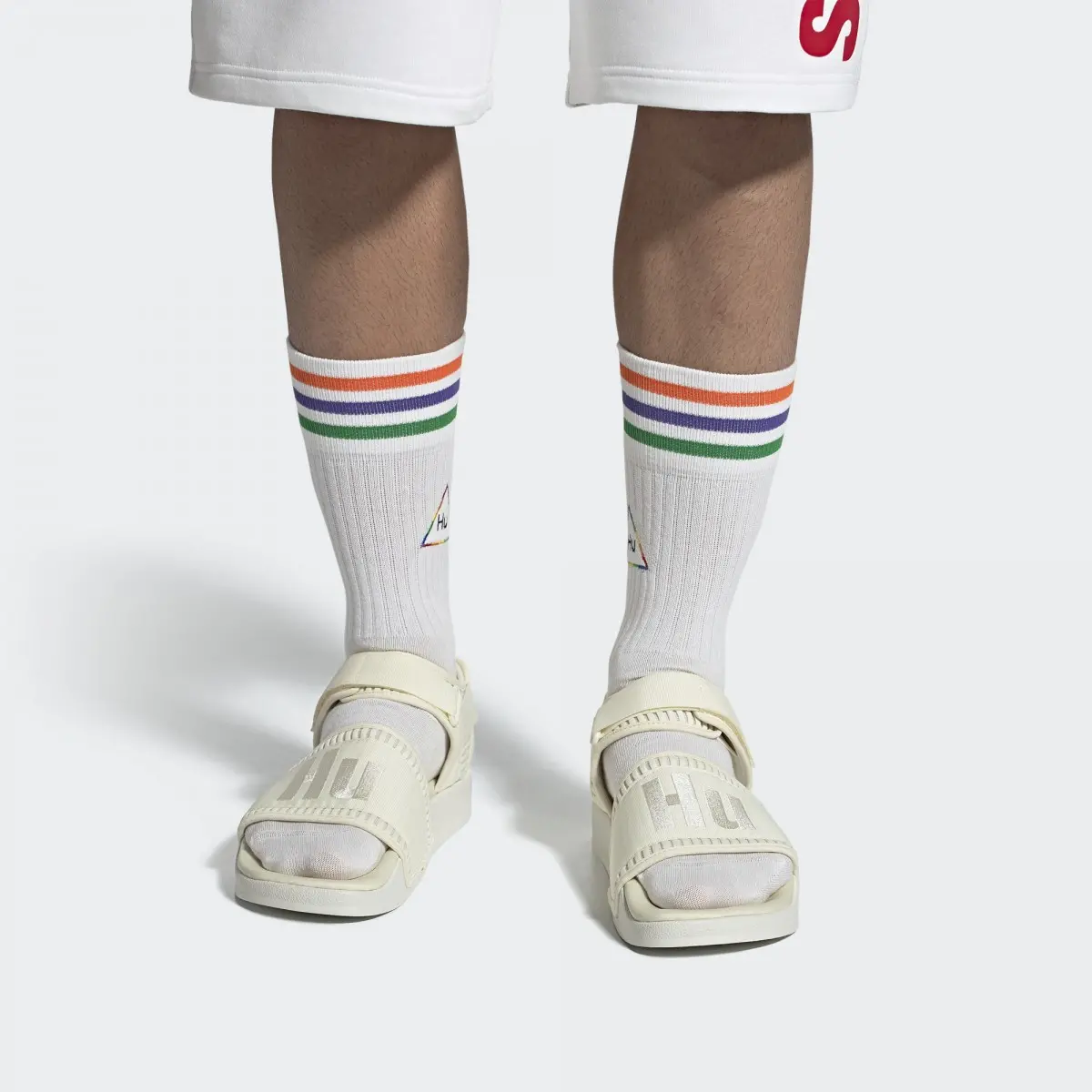 Dép Addias Pharrell x Adilette 2.0 Sandal 'Cream White' EG7831 - Ảnh 3