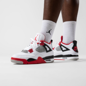 Alternative view of Giày Nike Air Jordan 4 Retro OG GS 'Fire Red' 2020 408452-160