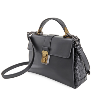 Alternative view of Túi Bottega Veneta Shoulder Bag Nero Calf Small Piazza Bag 498992-VALKD-1000