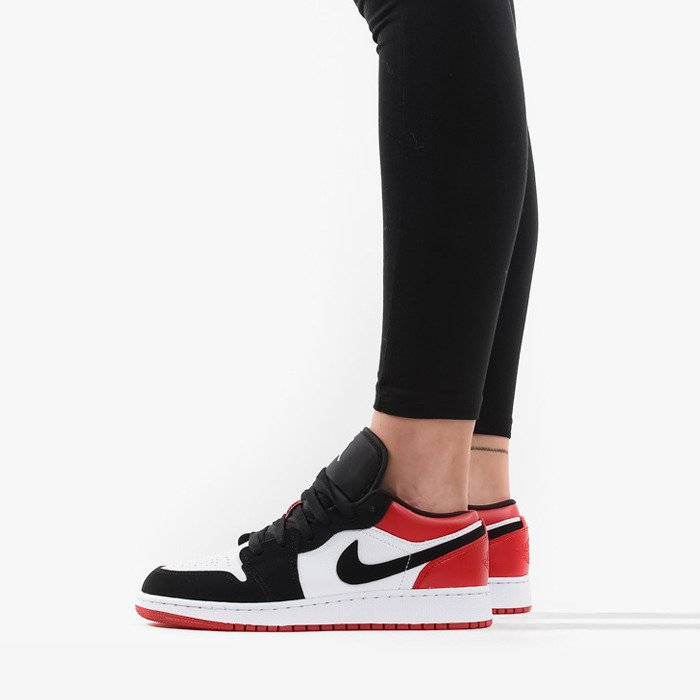 Giày Nike Air Jordan 1 Low GS 'Black Toe' 553560-116 - Ảnh 4
