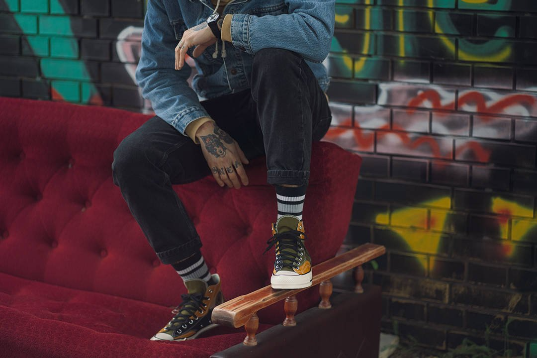 Giay Converse Chuck 70 High 'Hacked Archive Dark Moss Black' 168905C