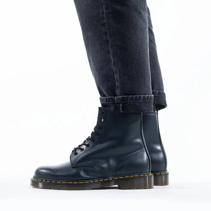 Alternative view of Giày Dr. Martens 1460 8 Eye Navy Smooth Boots 11822411
