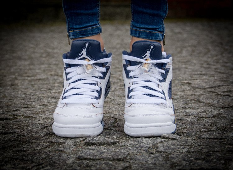 Giày Nike Air Jordan 5 Retro Low GS 'Dunk From Above' 314338-135 - Ảnh 5