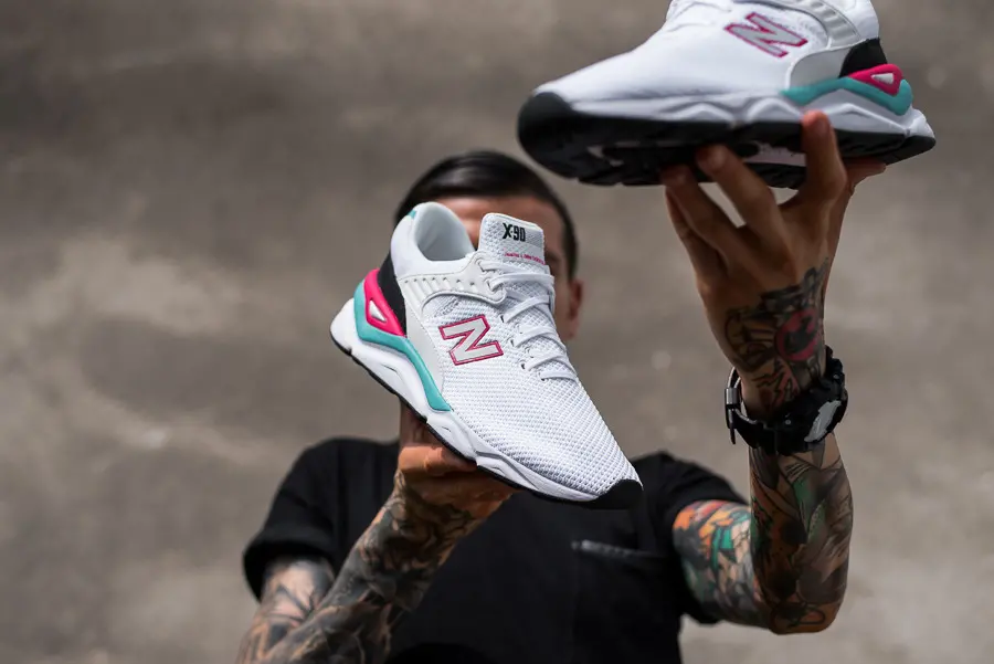 Alternative view of Giày New Balance X90 'White Teal' MSX90CRA