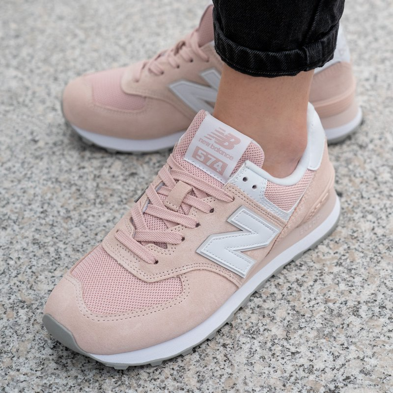 Giày New Balance Wmns 574 'Pink White' WL574OAB - Ảnh 3