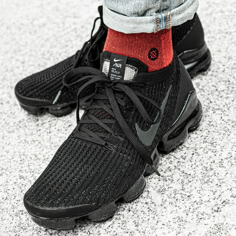 Giày Nike Air VaporMax Flyknit 3.0 'Triple Black' AJ6900-004 - Ảnh 9