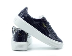 Alternative view of Giày Puma Wmns Basket Platform 'Patent Peacoat' 363314-03
