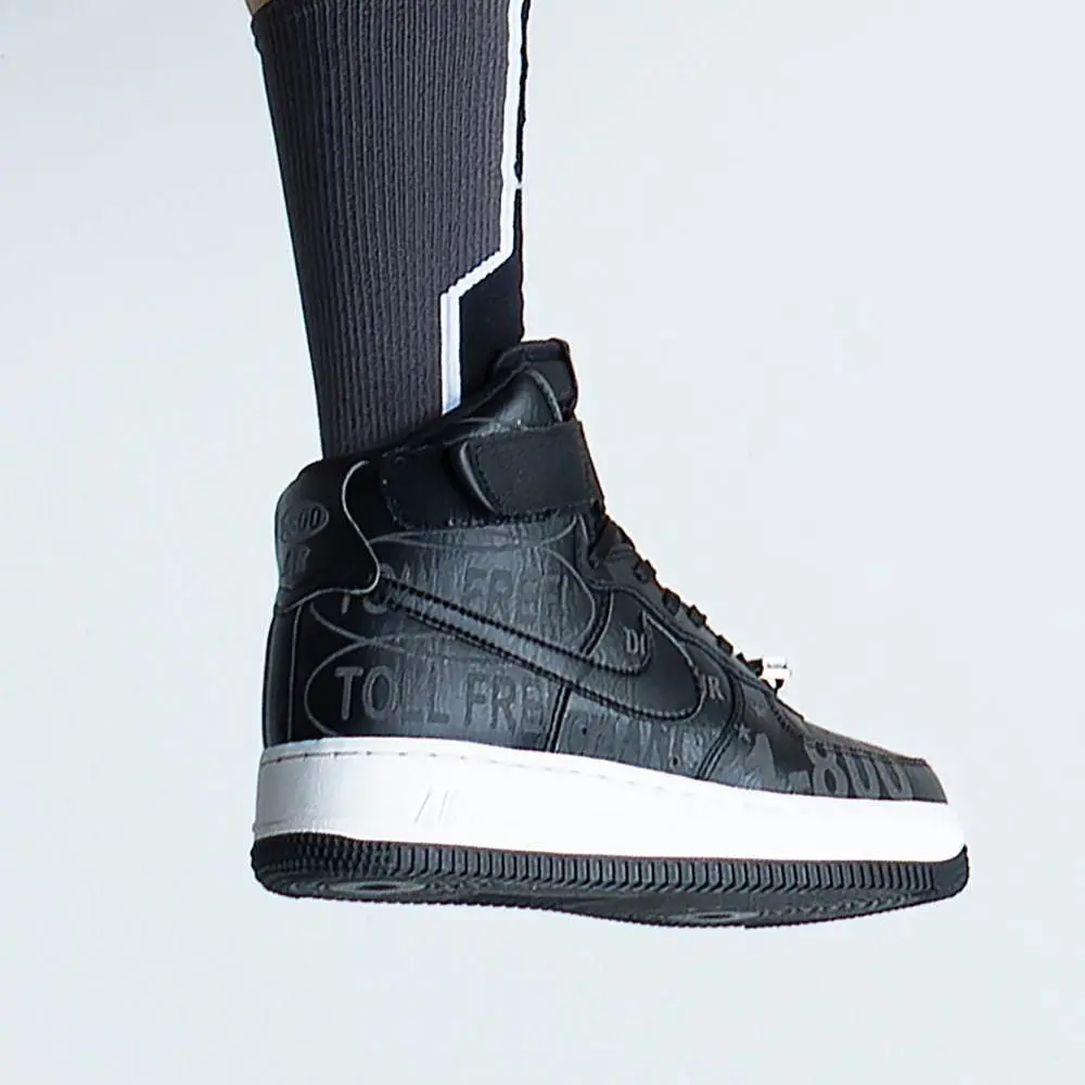 Alternative view of Giày Nike Air Force 1 High '07 Premium 'Toll Free Pack Black' CU1414-001