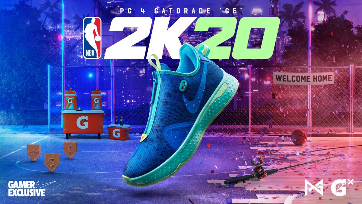 Giày NBA 2K20 x Nike Gatorade x PG 4 'Gatorade Gx' Gamer Exclusive CZ6202-400 - Ảnh 4